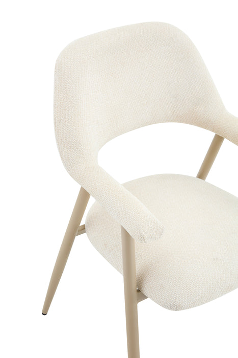 Esszimmerstuhl BLAIN Boucle Stone Elfenbein