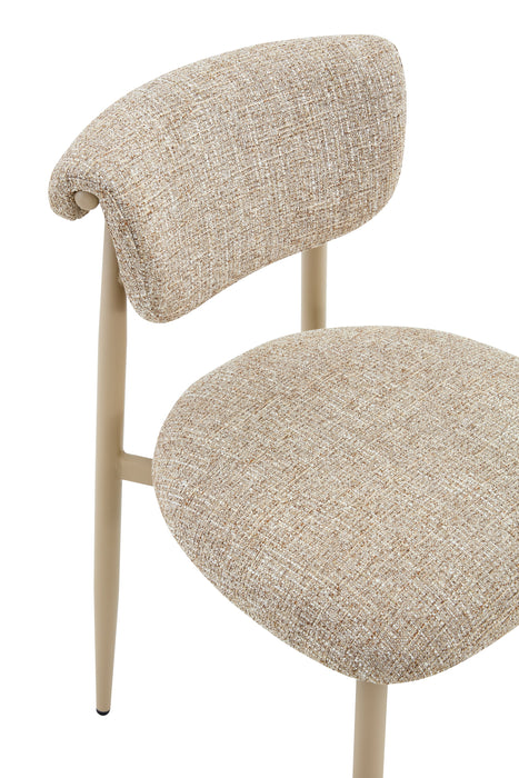 Chaise de salle à manger Japandi PERE Taupe Ivoire