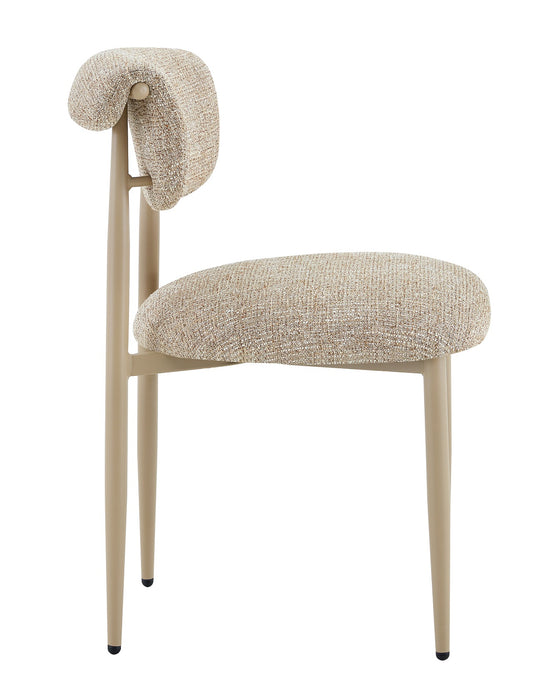 Chaise de salle à manger Japandi PERE Taupe Ivoire