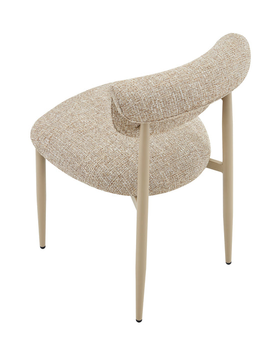 Chaise de salle à manger Japandi PERE Taupe Ivoire