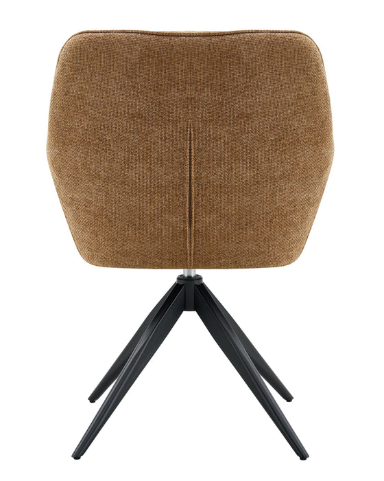 Chaise de Salle à Manger Niort Lin Tissé Marron