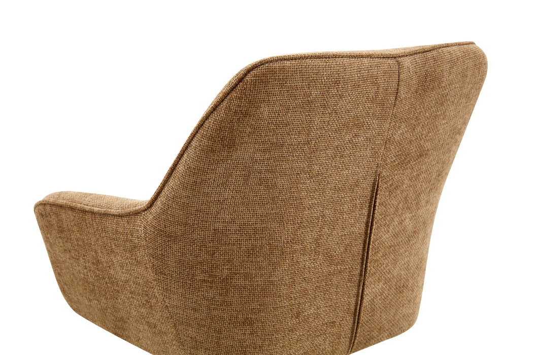 Chaise de Salle à Manger Niort Lin Tissé Marron