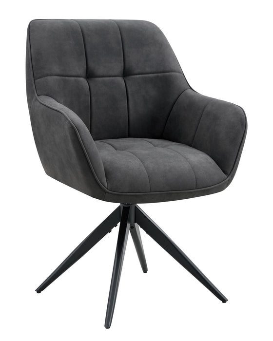 Chaise de Salle à Manger Niort Cuir Anthracite