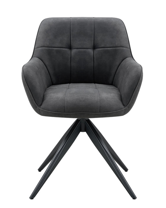 Chaise de Salle à Manger Niort Cuir Anthracite