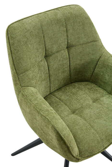 Eetkamerstoel Niort Linnen Smaragdgroen