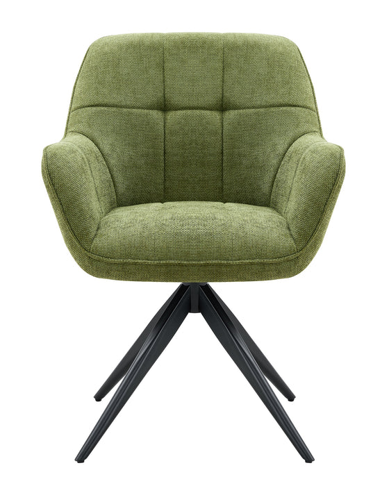 Eetkamerstoel Niort Linnen Smaragdgroen