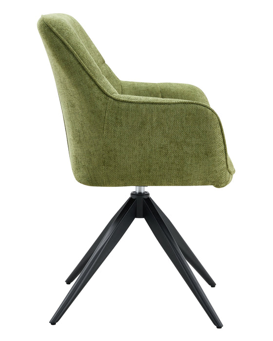 Eetkamerstoel Niort Linnen Smaragdgroen