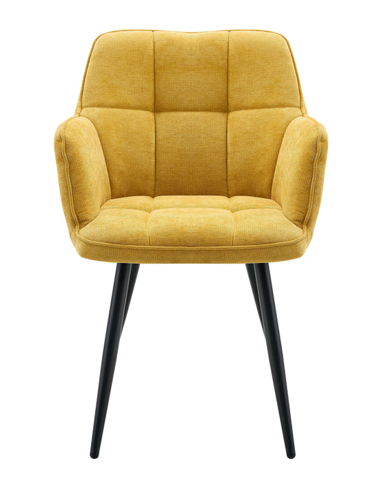 Eetkamerstoel Dole Linnen Okergeel