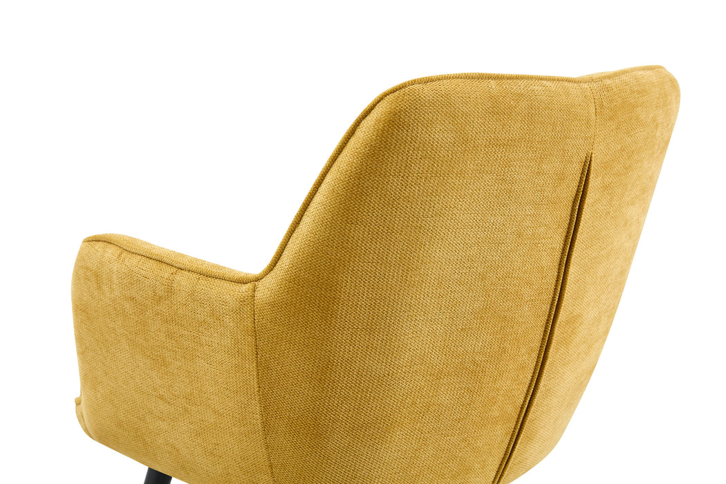 Eetkamerstoel Dole Linnen Okergeel