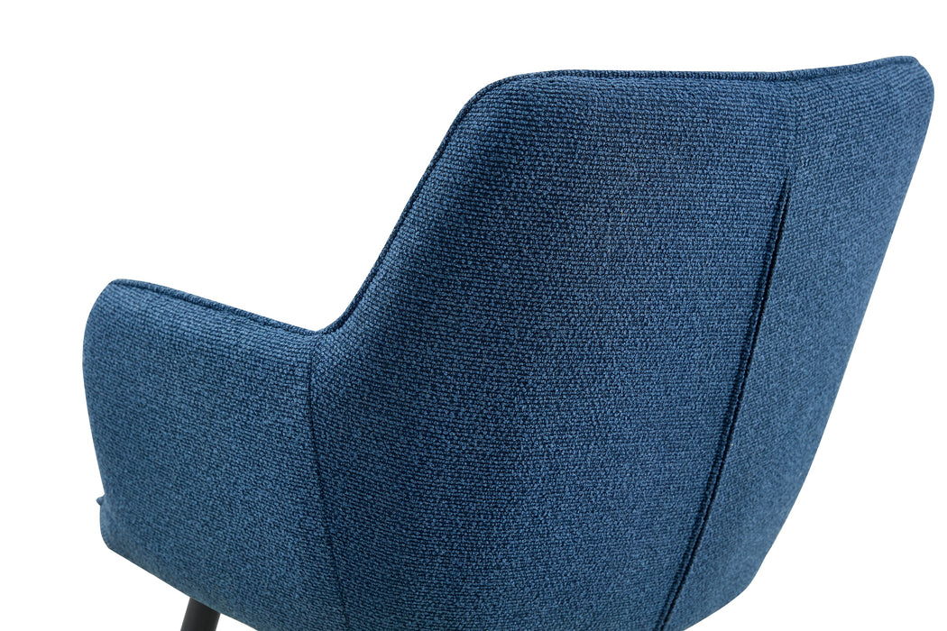 Chaise de salle à manger Dole Bouclé Bleu