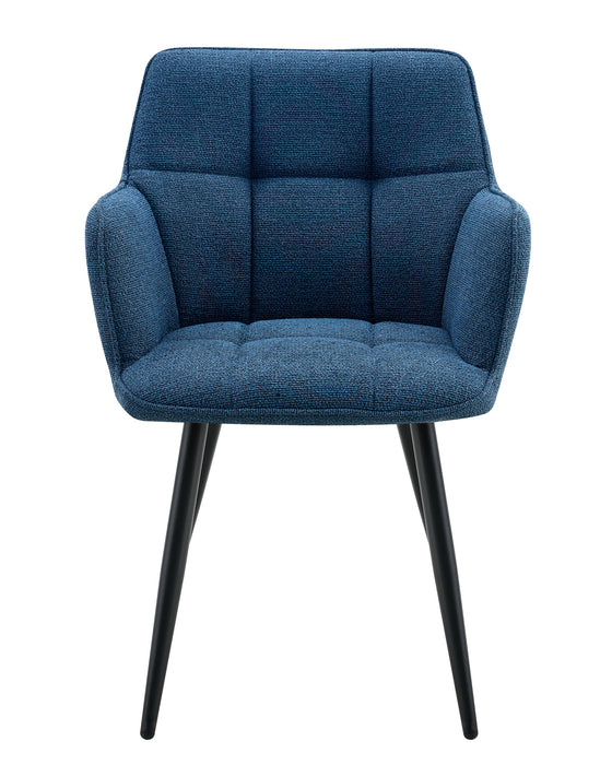 Chaise de salle à manger Dole Bouclé Bleu