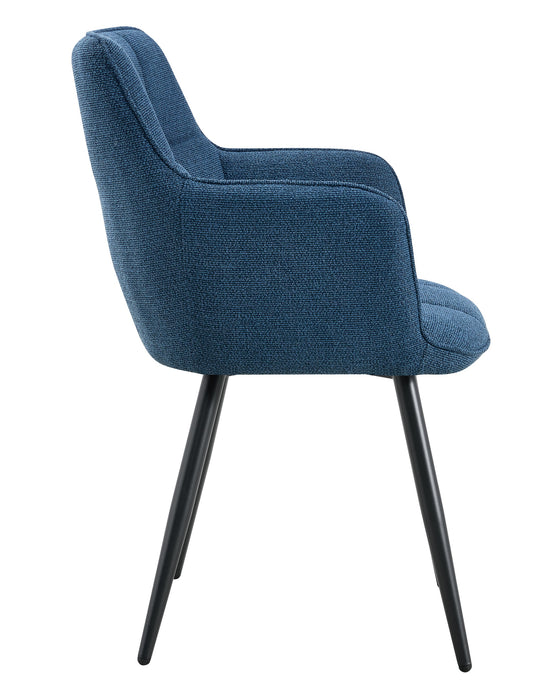 Chaise de salle à manger Dole Bouclé Bleu