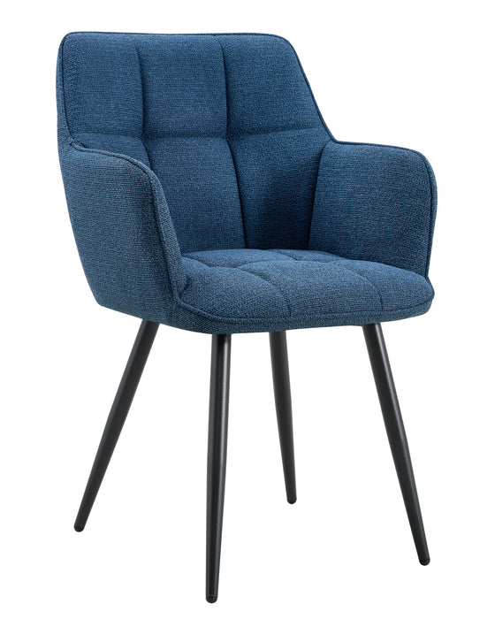 Chaise de salle à manger Dole Bouclé Bleu