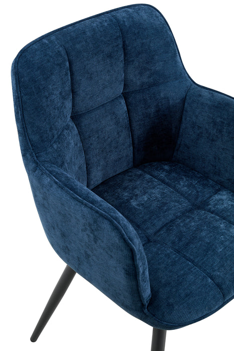 Chaise de salle à manger Dole Lin Bleu Foncé