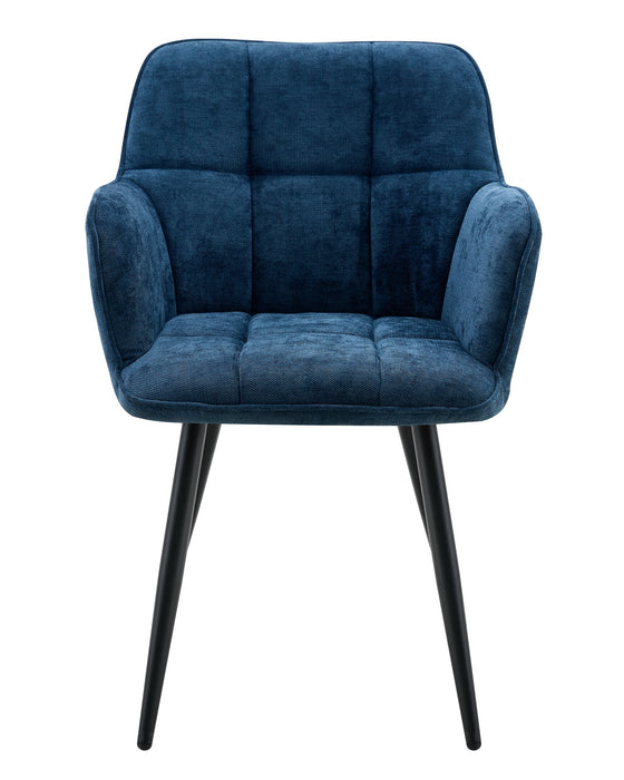 Chaise de salle à manger Dole Lin Bleu Foncé