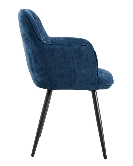 Chaise de salle à manger Dole Lin Bleu Foncé