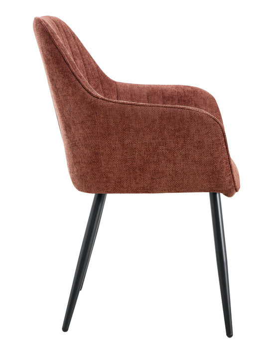 Chaise de salle à manger AUTIEN Lin Bordeaux