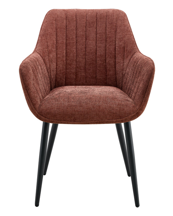 Chaise de salle à manger AUTIEN Lin Bordeaux