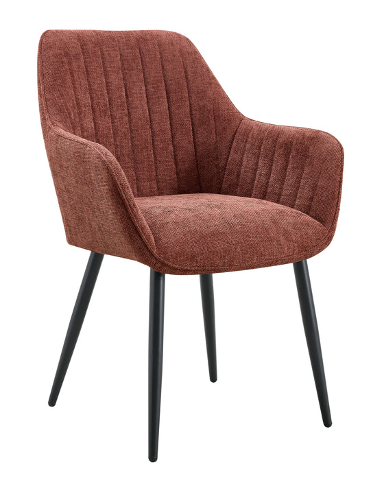 Chaise de salle à manger AUTIEN Lin Bordeaux