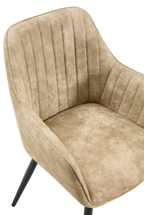 Chaise de salle à manger AUTIEN Microfibre Cuir Stone