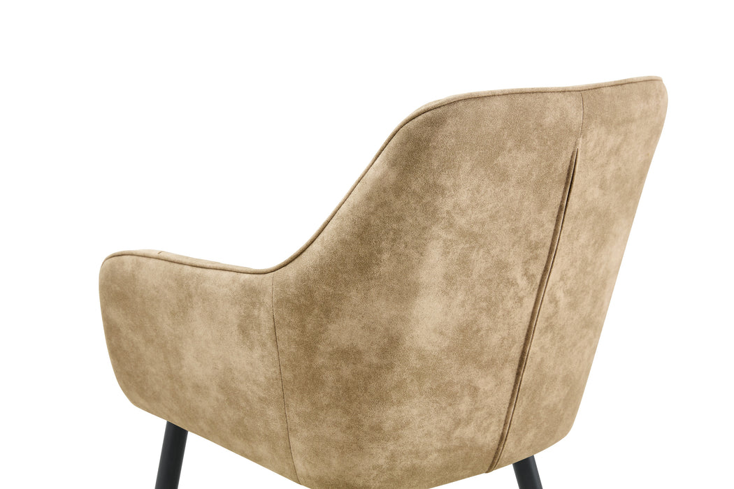 Chaise de salle à manger AUTIEN Microfibre Cuir Stone