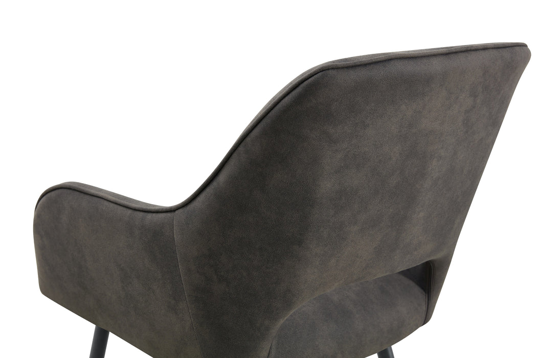 Eetkamerstoel Origny Leer Antraciet