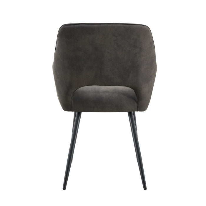 Eetkamerstoel Origny Leer Antraciet