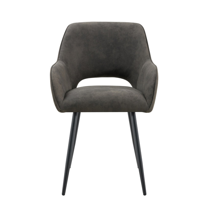 Eetkamerstoel Origny Leer Antraciet