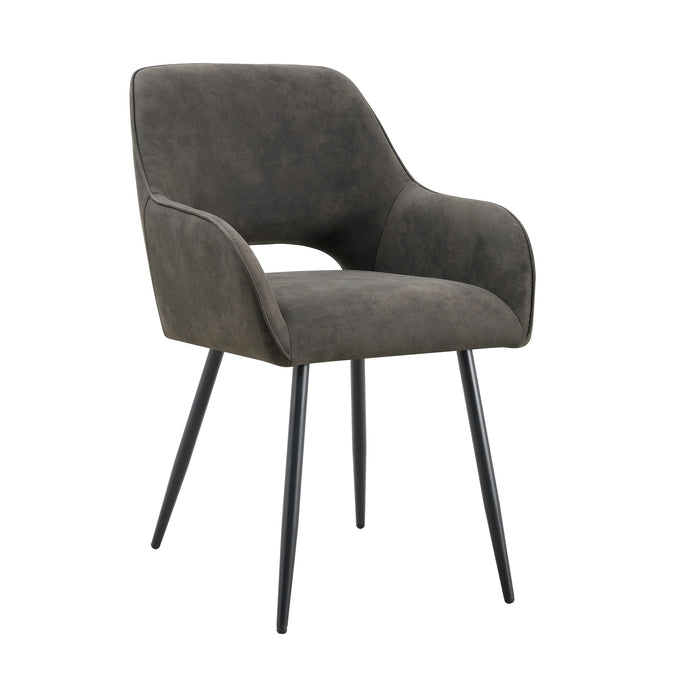 Eetkamerstoel Origny Leer Antraciet