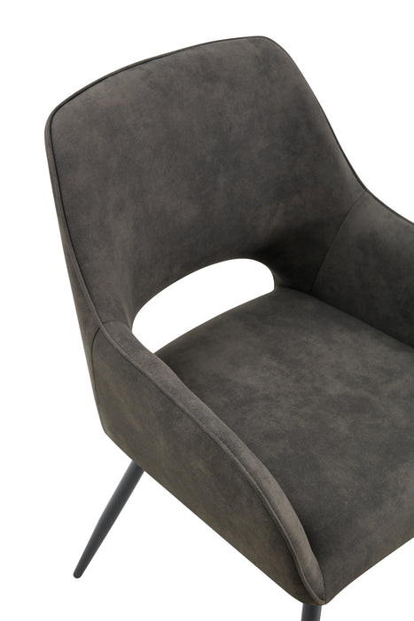 Eetkamerstoel Origny Leer Antraciet