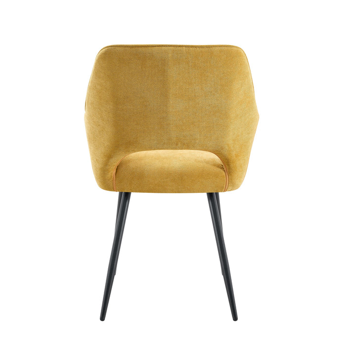 Esszimmerstuhl Origny Leinen Ockergelb