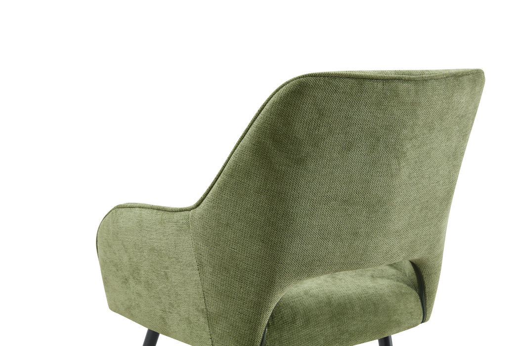 Eetkamerstoel Origny Linnen Smaragdgroen