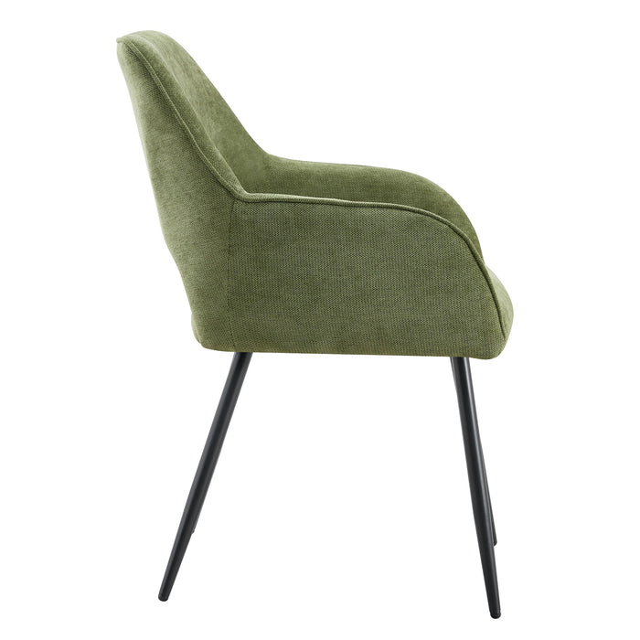 Eetkamerstoel Origny Linnen Smaragdgroen