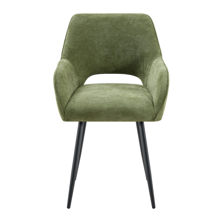 Eetkamerstoel Origny Linnen Smaragdgroen