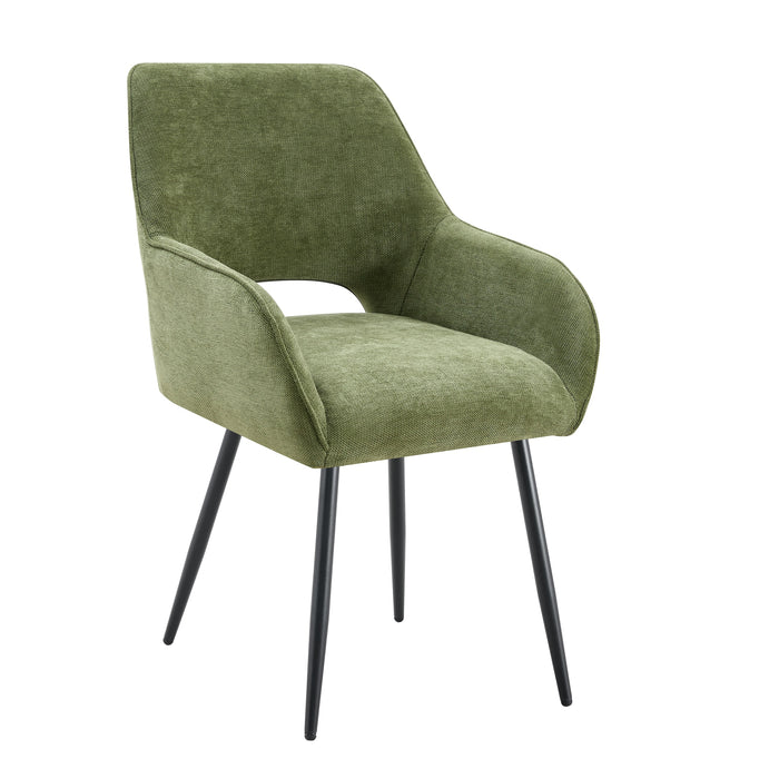 Eetkamerstoel Origny Linnen Smaragdgroen