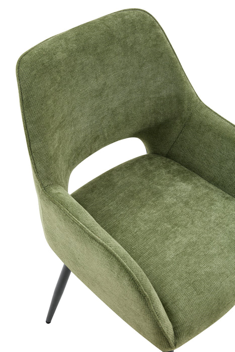 Eetkamerstoel Origny Linnen Smaragdgroen