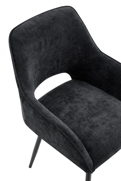 Eetkamerstoel Origny Linnen Zwart