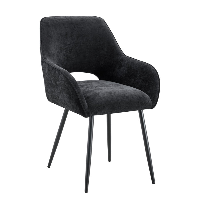 Eetkamerstoel Origny Linnen Zwart