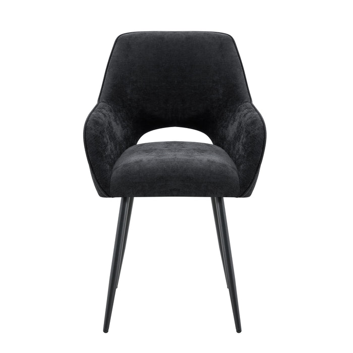 Eetkamerstoel Origny Linnen Zwart