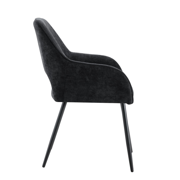 Eetkamerstoel Origny Linnen Zwart