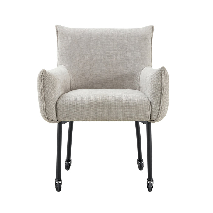 Industriele Eetkamerstoel Ourier Linnen Grijs