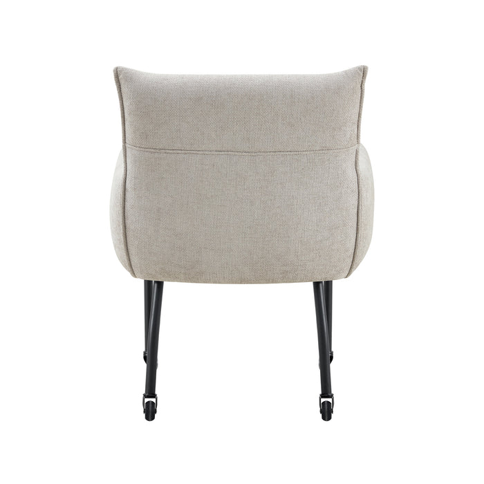 Industriele Eetkamerstoel Ourier Linnen Grijs