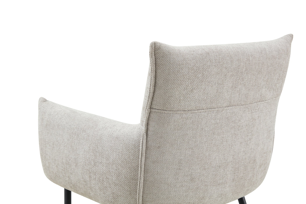 Industriele Eetkamerstoel Ourier Linnen Grijs