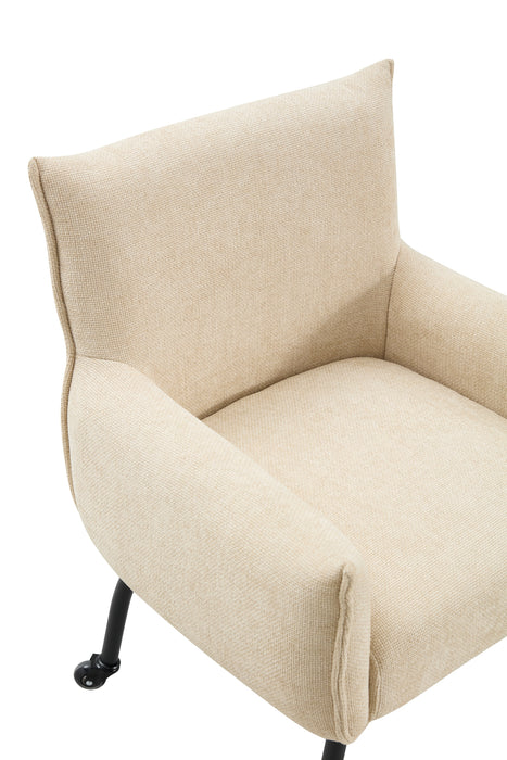 Industrielle Esszimmerstuhl Ourier Leinen Stone