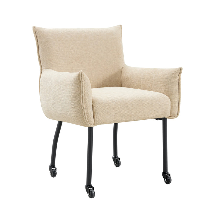 Industrielle Esszimmerstuhl Ourier Leinen Stone