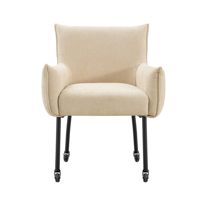 Industrielle Esszimmerstuhl Ourier Leinen Stone