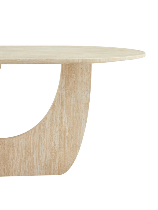 Japandi Eettafel ARMOY Travertin Look 180 cm