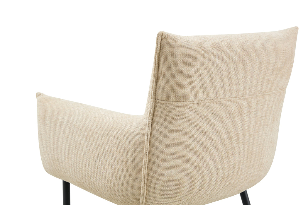 Industrielle Esszimmerstuhl Ourier Leinen Stone