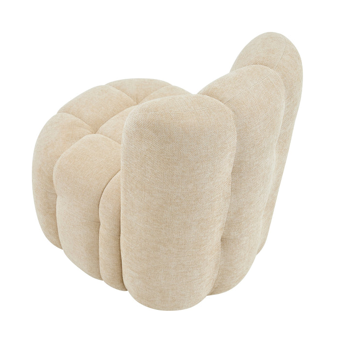 Japandi MICHELIN Eetkamerstoel Taupe Linnen