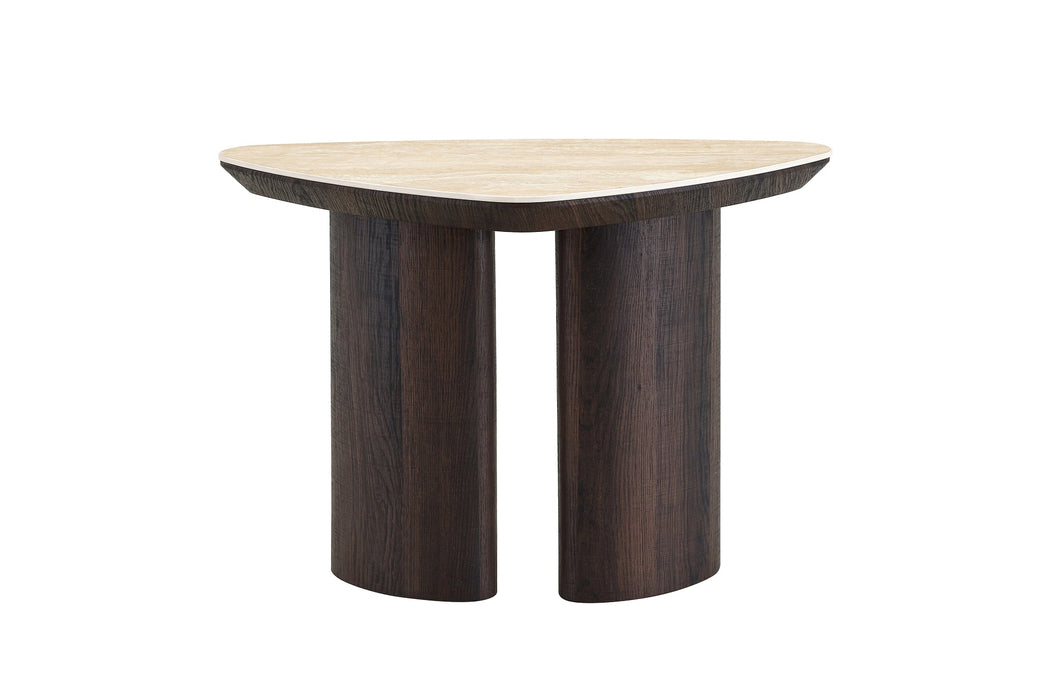 2IN1 set Salontafel CHERON Organisch Keramiek Travertin Look